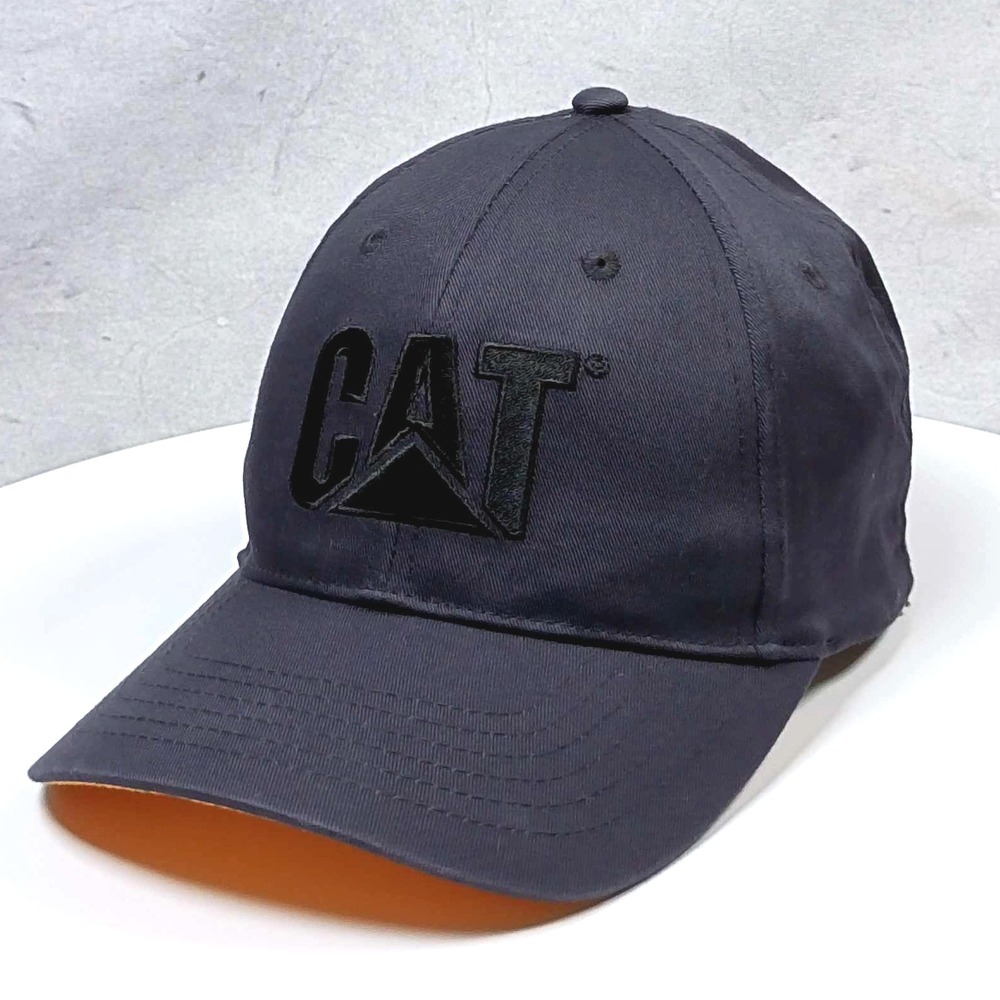 CAT Caterpillar‎ Cap Black Embroidered Logo Baseball Hat Men's